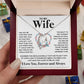 Couples Gifts Necklace To My Wife Necklace Valentine Christmas Jewelry Romantic Gifts For My Wife Pendant Jewelry with Message Card and Box Necklaces for Women Valentines Day Happy Anniversary Wedding Present Forever Love