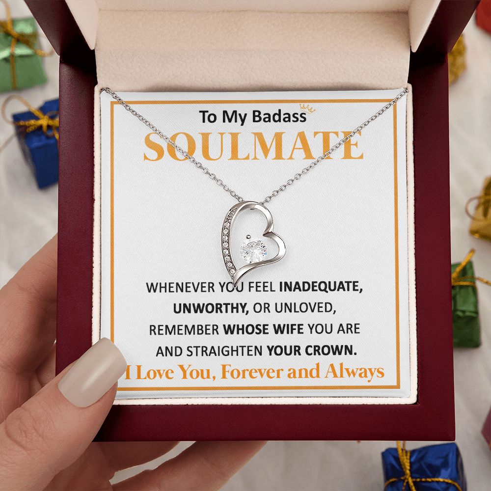 Couples Gifts, To My Dear Wife Necklace Gifts From Husband, Wedding Anniversary Jewelry For Wife From Husband, Wife Birthday From Husband, Necklace Custom Name Message Card and Gift Box Styles on Birthday, Christmas, Wedding, Anniversary Forever Love