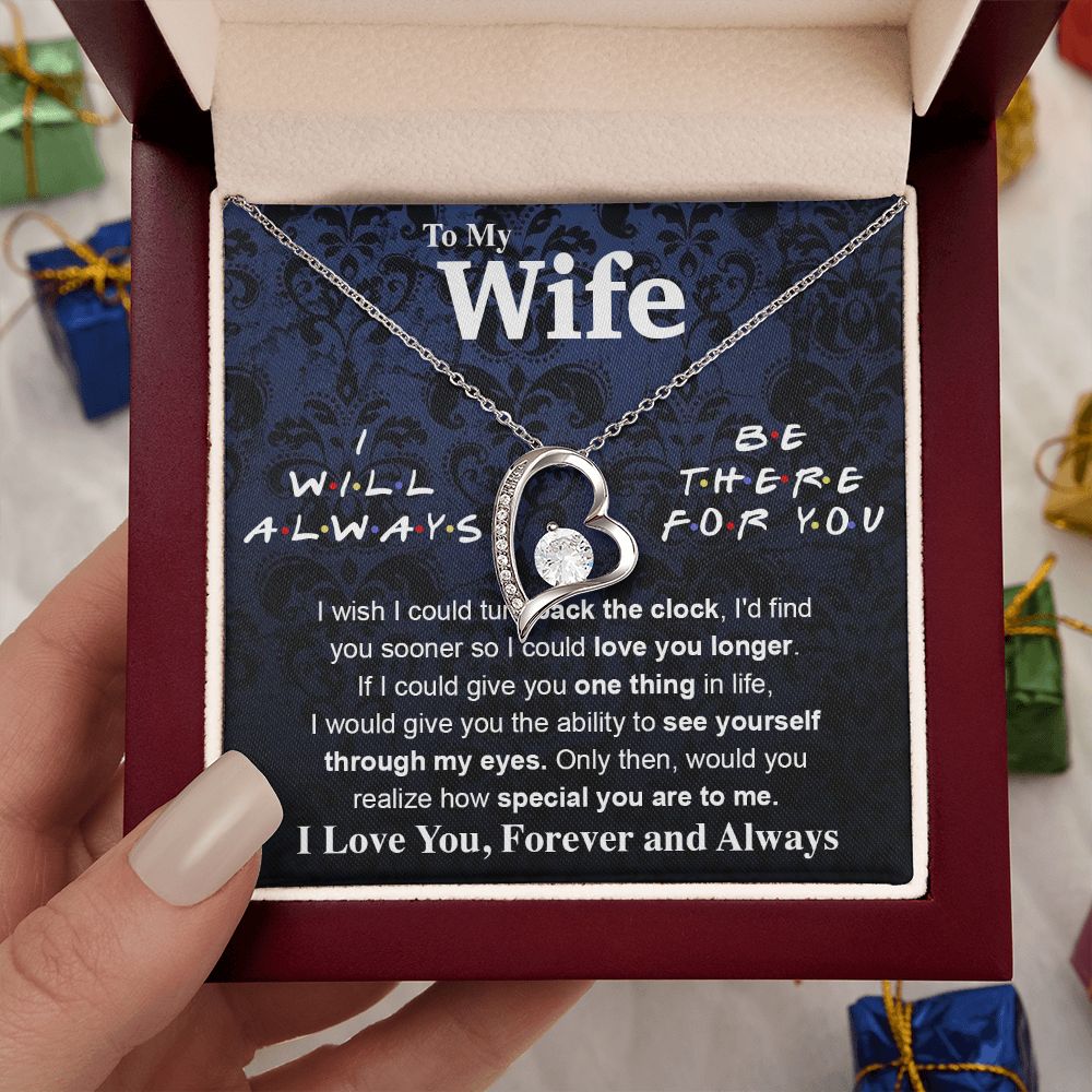 To My Wife Necklace To My Future Wife Necklace Gifts, Promise Necklace For Her, Fiance Gifts For Her, Valentine Necklace Gifts For Soulmate From Husband With Message Card Box LED, Soulmate Necklace For Women, To My Wife Necklace Forever Love
