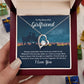 Couples Gifts Necklace To My Beautiful Girlfriend Necklace Gifts For My Wife, I Love You, Love Knot Meaningful Necklace Message Card and Gift Box Styles on Birthday, Christmas, Anniversary Forever Love