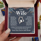 Couples Gifts Necklace To My Wife Necklace Anniversary Valentine Jewelry Romantic Gifts For My Wife Pendant Jewelry with Message Card and Box Necklaces for Women Valentines Day Happy Anniversary Wedding Present Forever Love