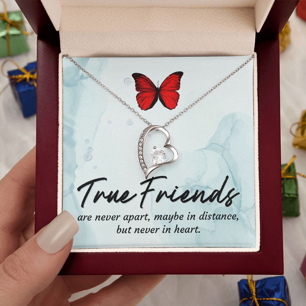 To My True Girlfriend Necklace, Brother to Sister, Birthday For Sister from Brother, Love Knot Meaningful Necklace Message Card and Gift Box Styles on Birthday, Christmas, Anniversary Forever Love