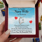 Couples Gifts, To My Navy Wife Necklace Gifts From Husband, Wedding Anniversary Jewelry For Wife From Husband, Wife Birthday From Husband, To My Soulmate Message Card and Gift Box styles On Birthday, Christmas, Anniversary  Forever Love