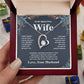 Wife Necklace Gift From Husband To My Badass Wife Valentines Days Anniversary Jewelry with Message Card and Gift Box. Gift for Wife. Necklace Gift Set for Wife Message Card and Necklace Gifts Box Gift Box Styles Forever Love