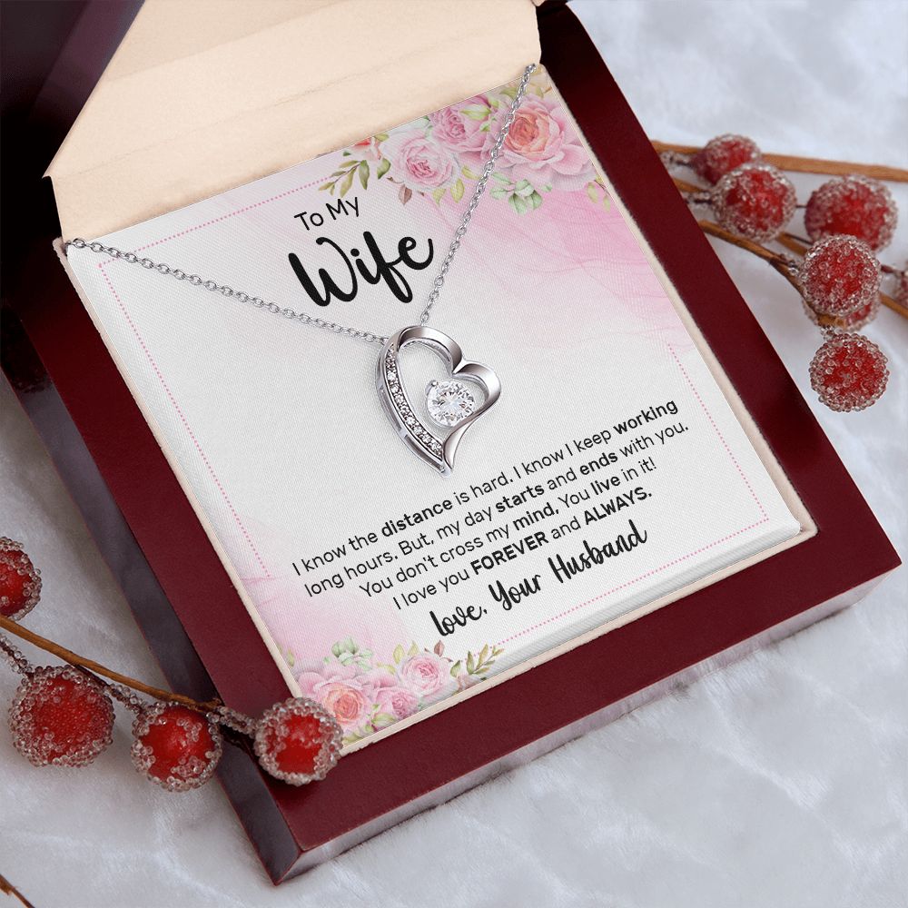 To My Wife Every Passing Second Gift Wife From Husband, Dear Wife, Jewelry For Women, Jewelry For Wife, Love Knot Meaningful Necklace Message Card and Gift Box Styles on Birthday, Christmas, Anniversary Forever Love