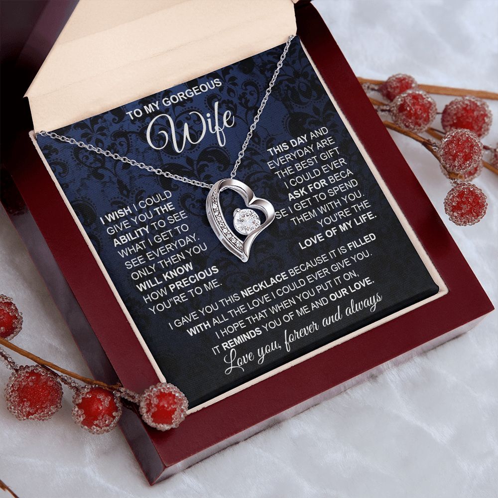 to My Wife Necklace from Husband, Necklaces for Wife from Husband, to My Soulmate Necklace for Women, Soulmate Jewelry for Wife Wedding Jewelry Gifts for Wife Birthday Gifts from Husband Forever Love