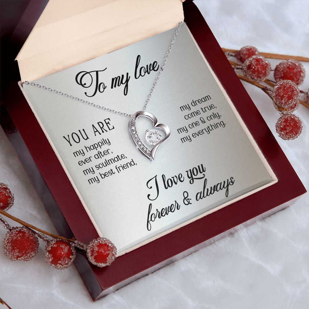 To My Love "Promise NecklaceGift for Fiance, Girlfriend, Future Wife, Wife. Fiance, Girlfriend, Future Wife, Wife Gift, Love Knot Meaningful Necklace Message Card and Gift Box Styles on Birthday, Christmas, Anniversary Forever Love