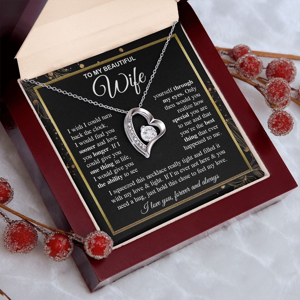 To My Soulmate Necklace Gift for Her, Wife Gifts From Husband, Anniversary Gifts For Wife From Husband To My Soulmate Necklace Message Card and Necklace Gift Box Gift Box Styles on Birthday, Wedding, Anniversary, Valentine Forever Love
