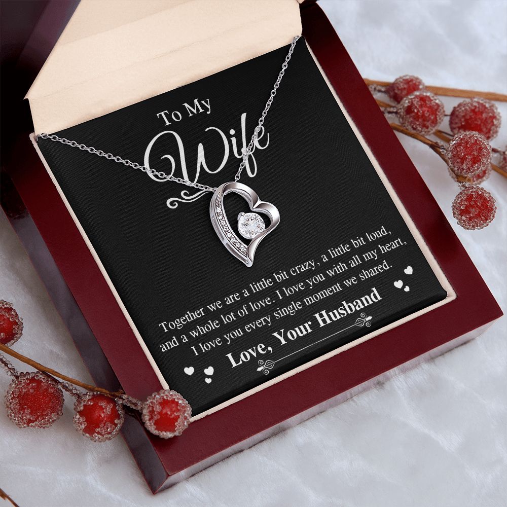 Valentine To My Soulmate Necklace Gifts for Wife from Husband, Wife Anniversary Gifts, Gift for Soulmate Necklace Message Card and Necklace Gift Box Gift Box Styles on Birthday, Wedding, Anniversary, Valentine Forever Love