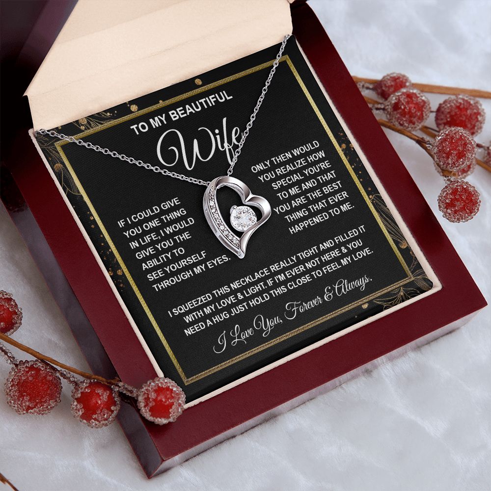 Wife Necklace Gifts From Husband, For Soulmate From Husband, Wife Gifts From Husband, Necklaces For Wife From Husband To My Soulmate Necklace Message Card and Necklace Gift Box Gift Box Styles on Birthday, Wedding, Anniversary, Valentine Forever Love
