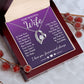 To My Beautiful Wife Necklace Gift, Soulmate for Wife Birthday Gifts from Husband, Valentine for Women, Soulmate Gifts, Message Card and Necklace Gifts Box Gift Box Styles on Birthday, Wedding, Anniversary, Valentine Forever Love