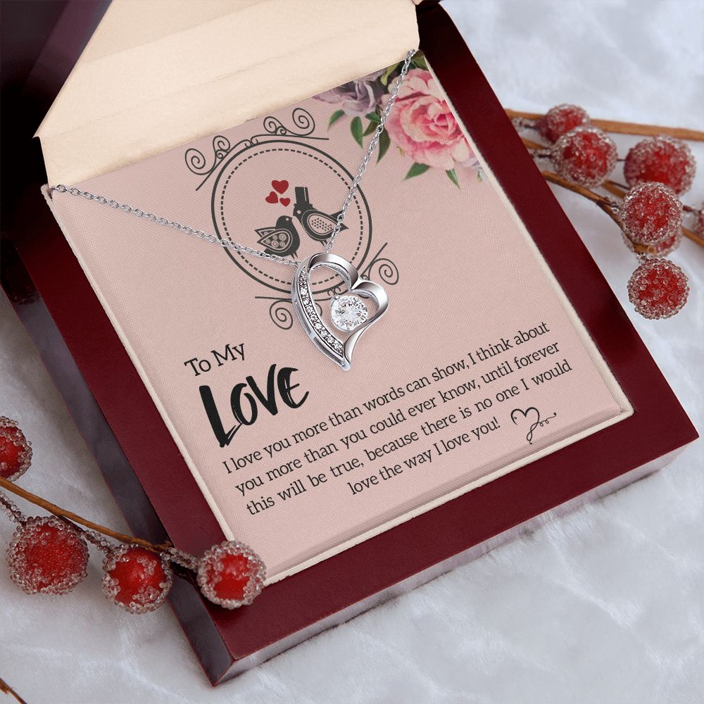 The Love Knot Necklace To My Love Knot Necklace, Happy First anniversary, Unique Gift from Husband, Best Jewelry for Wife, Dear Wife, Necklace Message Card and Gift Box Styles on Birthday, Christmas, Anniversary  Forever Love