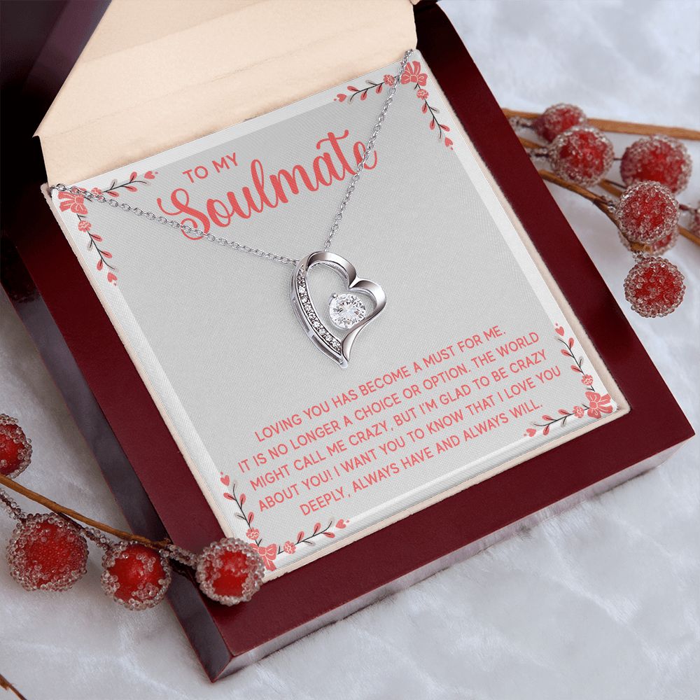 Couples Gifts, Soulmate Necklace Gifts From Husband, Wedding Anniversary Jewelry For Wife From Husband, Wife Birthday From Husband, To My Soulmate Message Card and Gift Box styles On Birthday, Christmas, Anniversary  Forever Love