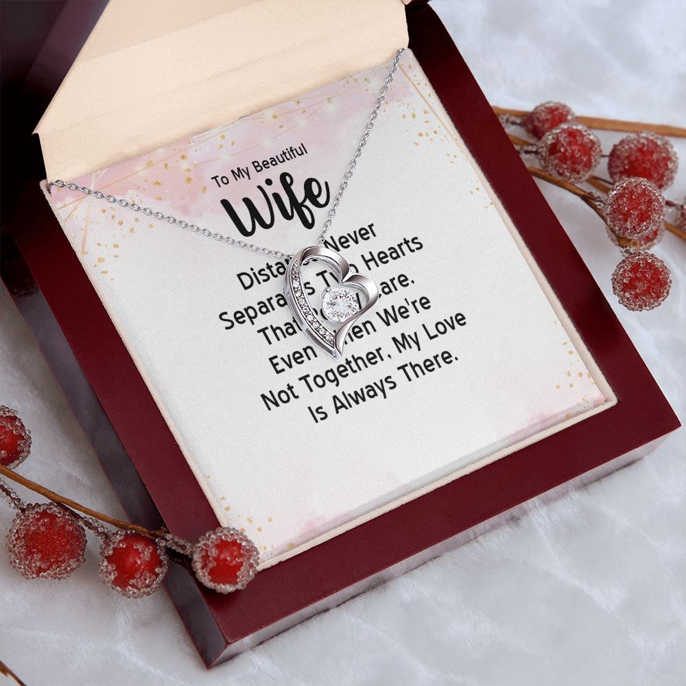 Couples Gifts, Beautiful Wife Necklace Gifts From Husband, Wedding Anniversary Jewelry For Wife From Husband, Wife Birthday From Husband, To My Unbiological Sister Message Card and Gift Box styles On Birthday, Christmas, Anniversary  Forever Love
