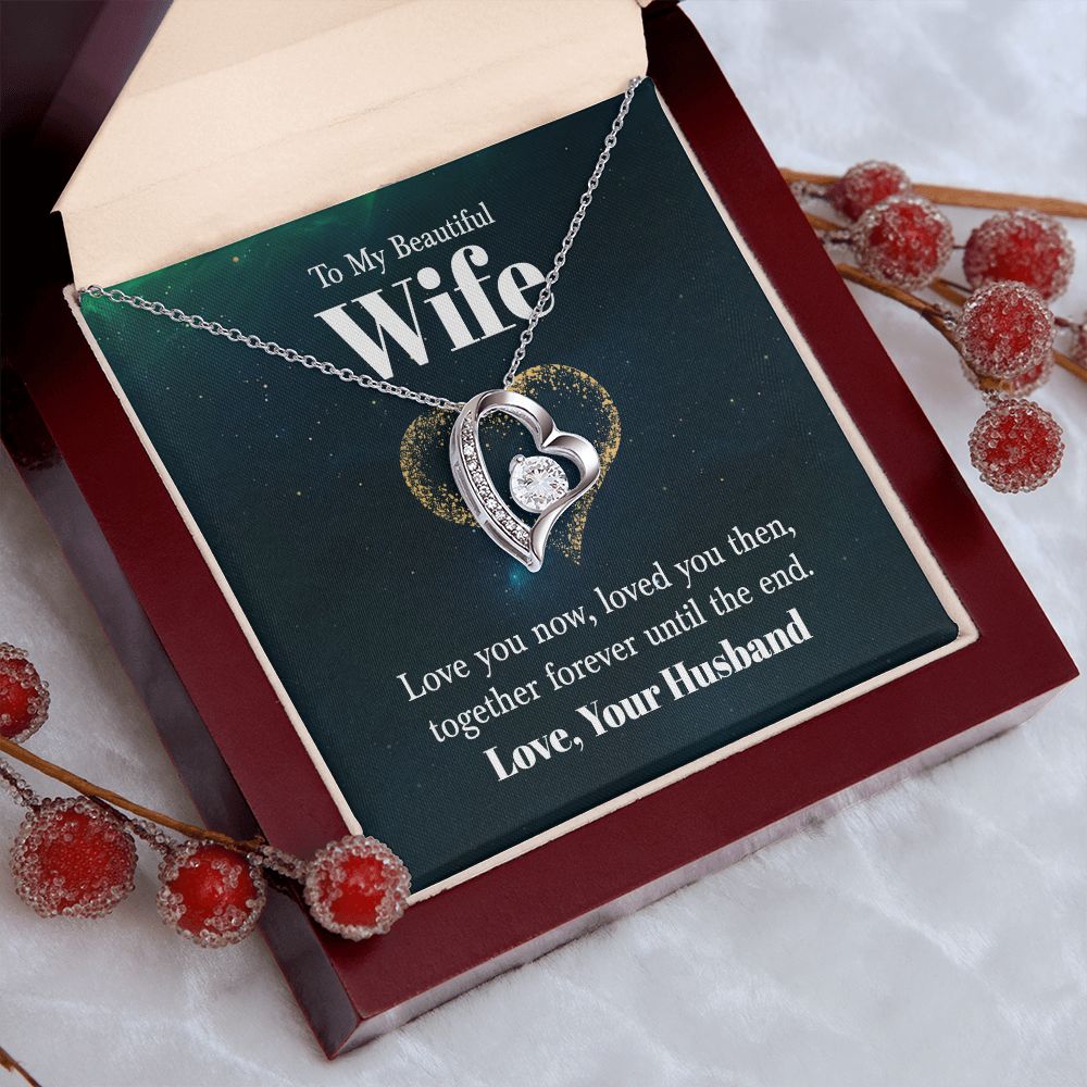 Wife Necklace Gifts From Husband, Wedding Anniversary For Wife From Husband, Wife Birthday From Husband, Necklaces For Wife From Husband, Love Knot Meaningful Necklace Message Card and Gift Box Styles on Birthday, Christmas, Anniversary  Forever Love