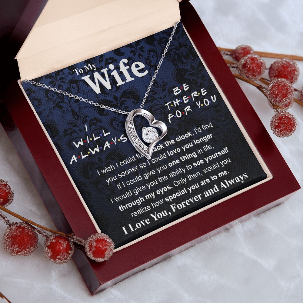 To My Wife Necklace To My Future Wife Necklace Gifts, Promise Necklace For Her, Fiance Gifts For Her, Valentine Necklace Gifts For Soulmate From Husband With Message Card Box LED, Soulmate Necklace For Women, To My Wife Necklace Forever Love