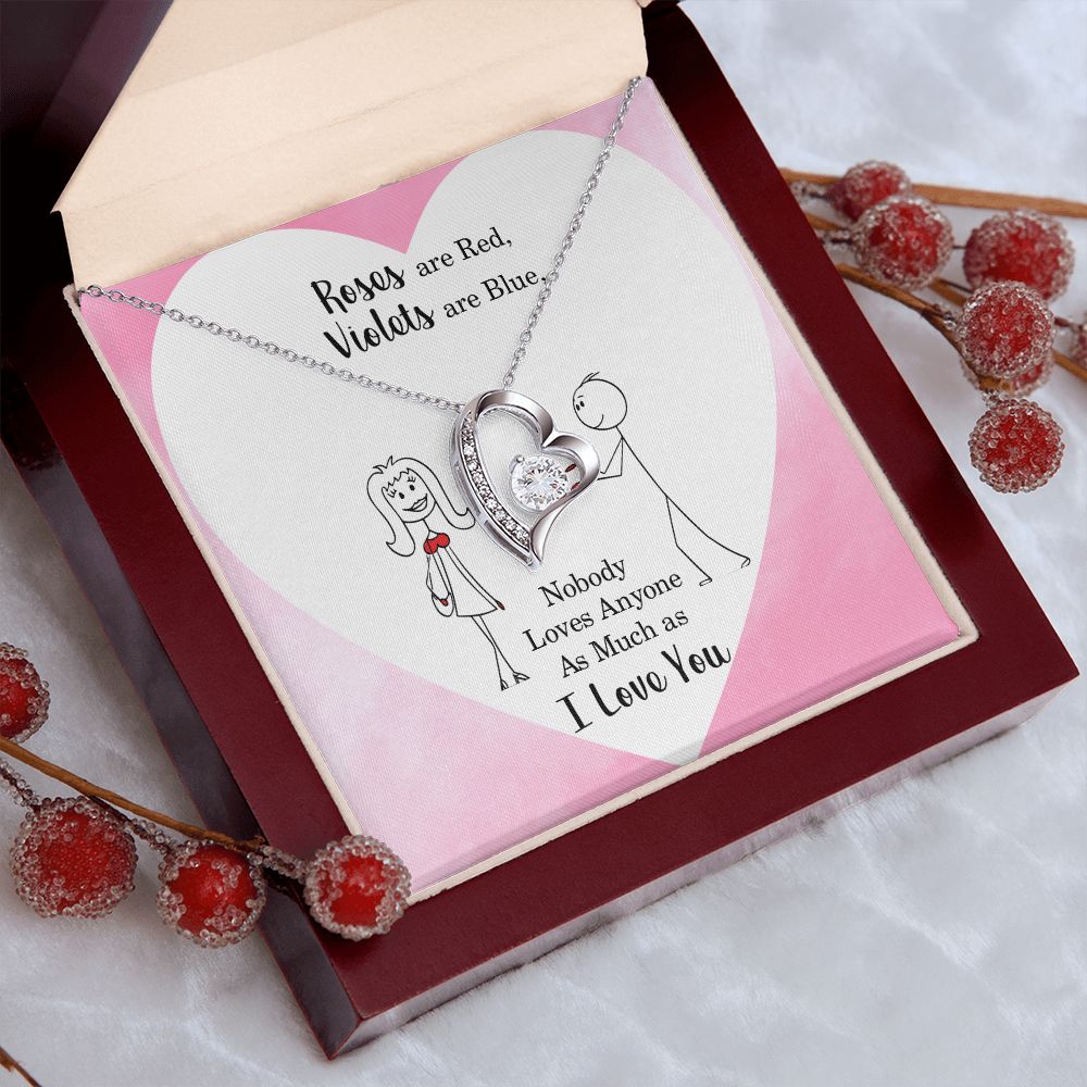 Couples Gifts Necklace To My Better Half Necklace Gifts For My Wife, Happy Anniversary My Love, Love Knot Meaningful Necklace Message Card and Gift Box Styles on Birthday, Christmas, Anniversary Forever Love