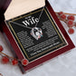 Couples Gifts Necklace To My Wife Necklace Anniversary Wedding Jewelry Romantic Gifts For My Wife Pendant Jewelry with Message Card and Box Necklaces for Women Valentines Day Happy Anniversary Wedding Present Forever Love