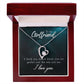 To My True Girlfriend Necklace, Brother to Sister, Birthday For Sister from Brother, I Love You, Love Knot Meaningful Necklace Message Card and Gift Box Styles on Birthday, Christmas, Anniversary Forever Love