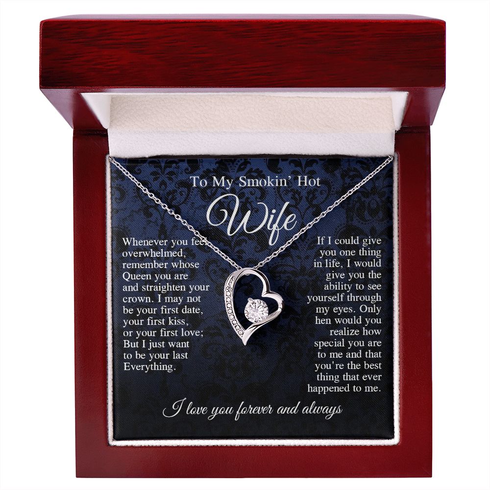 To My Beautiful Soulmate Necklace, Valentine Anniversary Jewelry Gift for Women, Anniversary Gifts For Wife From Husband To My Wife Necklace Message Card and Necklace Gift Box Gift Box Styles on Birthday, Wedding, Anniversary, Valentine Forever Love