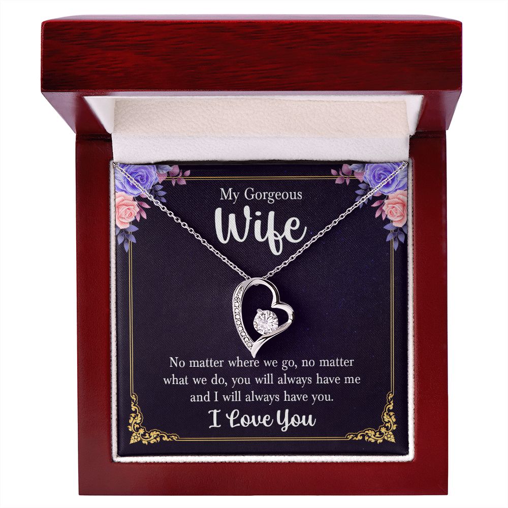 To My Wife Necklace Romantic Gifts For Her Unique Necklaces For Wife From Husband Cute Valentines Day Anniversary Birthday, Love Knot Meaningful Necklace Message Card and Gift Box Styles on Birthday, Christmas, Anniversary  Forever Love
