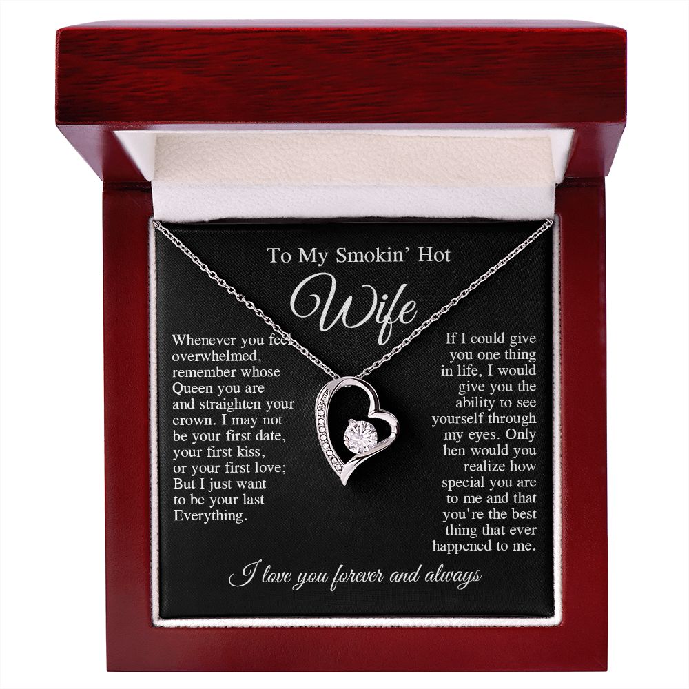 To My Beautiful Soulmate Necklace, Valentine Anniversary Jewelry for Women, Anniversary Gifts For Wife From Husband To My Wife Necklace Message Card and Necklace Gift Box Gift Box Styles on Birthday, Wedding, Anniversary, Valentine Forever Love