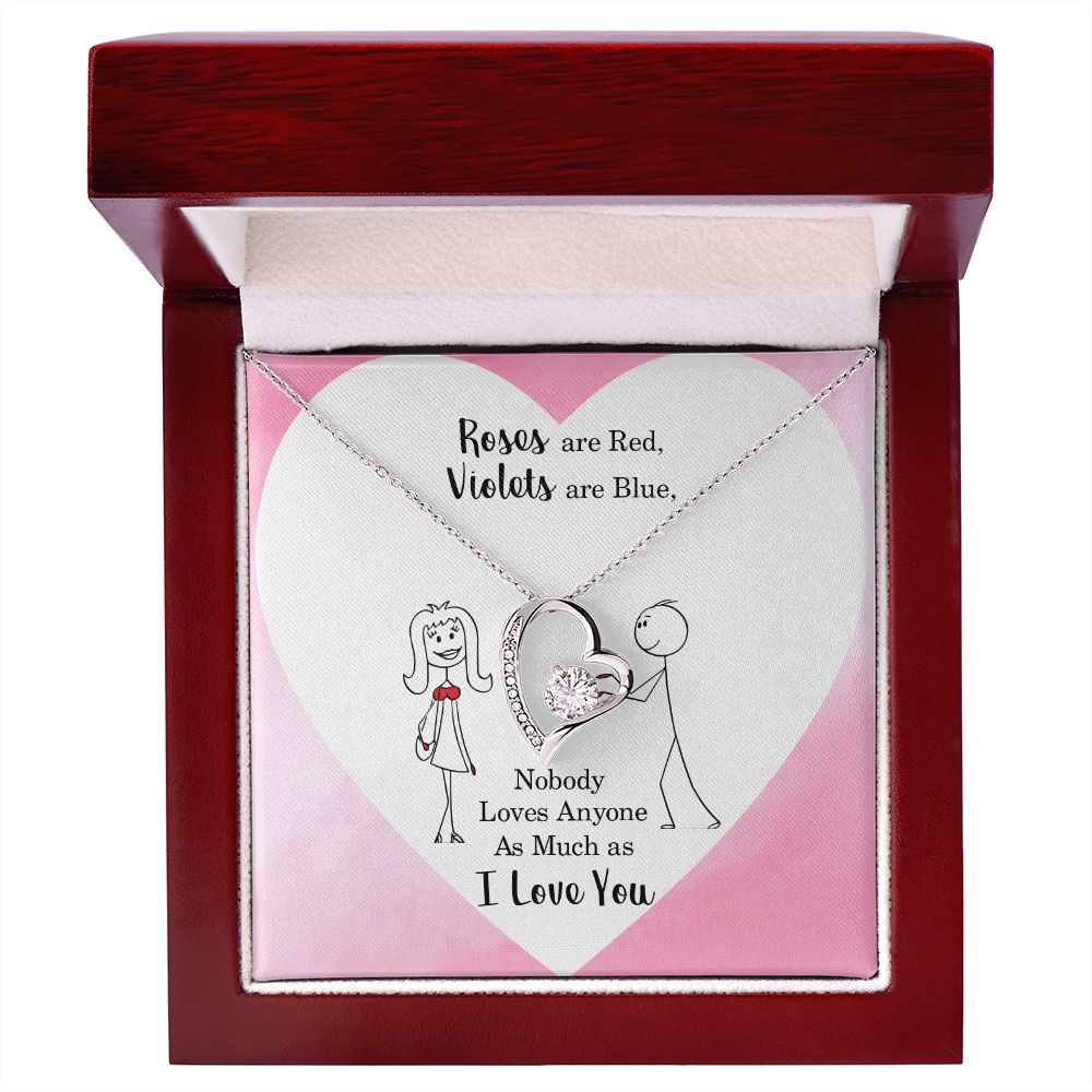 Couples Gifts Necklace To My Better Half Necklace Gifts For My Wife, Happy Anniversary My Love, Love Knot Meaningful Necklace Message Card and Gift Box Styles on Birthday, Christmas, Anniversary Forever Love