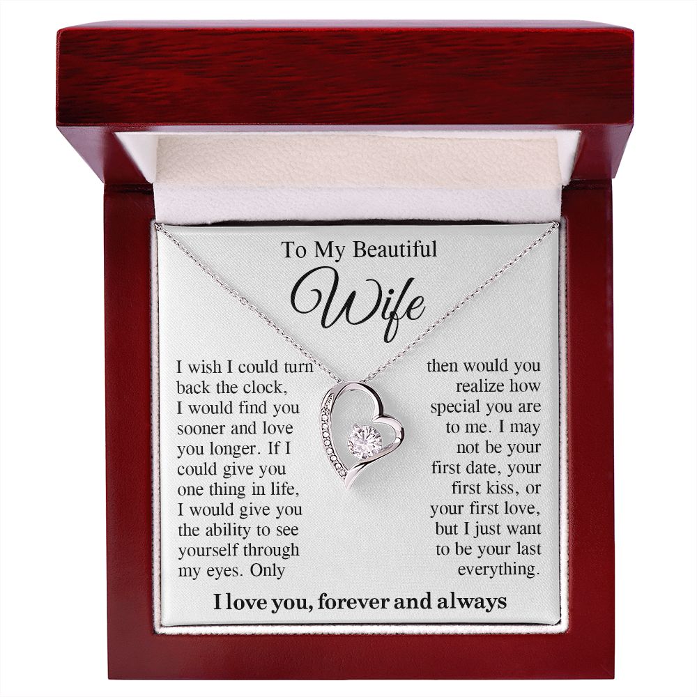 To My Beautiful Soulmate Necklace Gift, Wife Gifts From Husband, Valentine Gifts For Wife From Husband To My Soulmate Necklace Message Card and Necklace Gift Box Gift Box Styles on Birthday, Wedding, Anniversary, Valentine Forever Love
