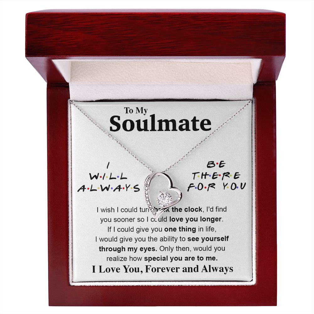 To My Soulmate Necklace To My Future Wife Gifts, Promise Necklace For Her, Fiance Gifts For Her, Valentine Gifts For Soulmate From Husband With Message Card Box LED, Soulmate Necklace For Women, To My Wife Necklace Forever Love
