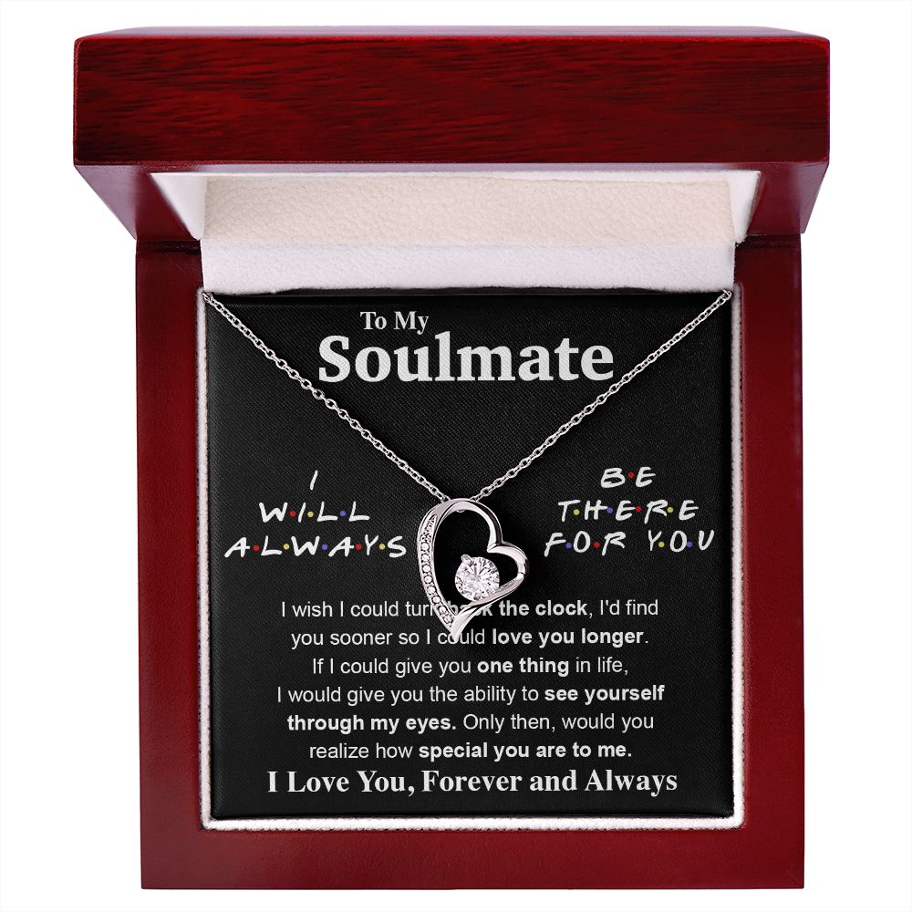 To My Soulmate Necklace To My Future Wife Necklace Gifts, Promise Necklace For Her, Fiance Gifts For Her, Valentine Gifts For Soulmate From Husband With Message Card Box LED, Soulmate Necklace For Women, To My Wife Necklace Forever Love