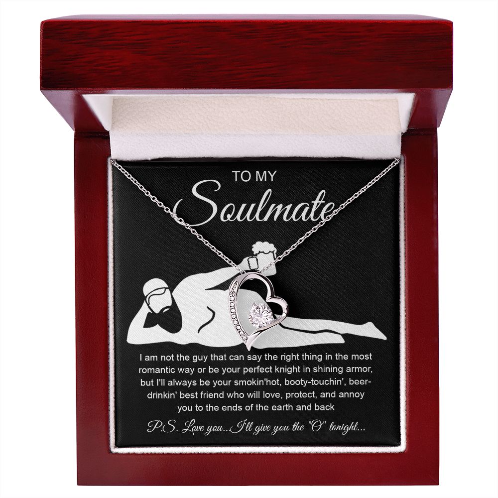 To My Soulmate Necklace For Women, Funny Gifts For Girlfriend,Valentine Christmas Presents For Girlfriend, Best Birthday Meaningful Gift Ideas For Wife, Women Romantic Jewelry For Her Anniversary Message Card and Gift Box Styles Forever Love