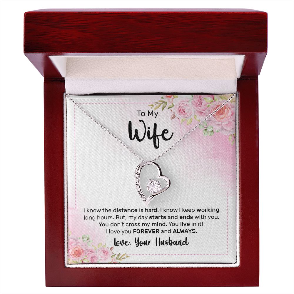 To My Wife Every Passing Second Gift Wife From Husband, Dear Wife, Jewelry For Women, Jewelry For Wife, Love Knot Meaningful Necklace Message Card and Gift Box Styles on Birthday, Christmas, Anniversary Forever Love