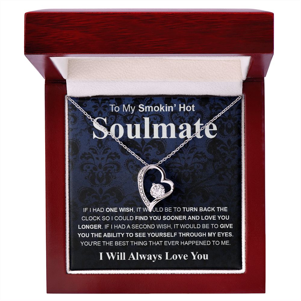 Gifts For Soulmate Birthday Gifts From Husband Necklace Valentines Day, Necklace for Future Soulmate, Wedding Valentine Jewelry for Wife Necklace Gifts from Husband - Soulmate Gift Necklace with Message Card and Gift Box Forever Love