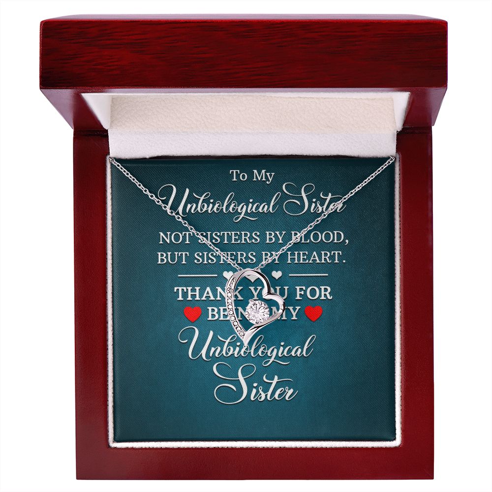Wife Necklace Gifts From Husband, Wedding Anniversary Jewelry For Wife From Husband, Wife Birthday Gifts From Husband, To My Unbiological Sister Message Card and Gift Box styles On Birthday, Christmas, Anniversary Forever Love