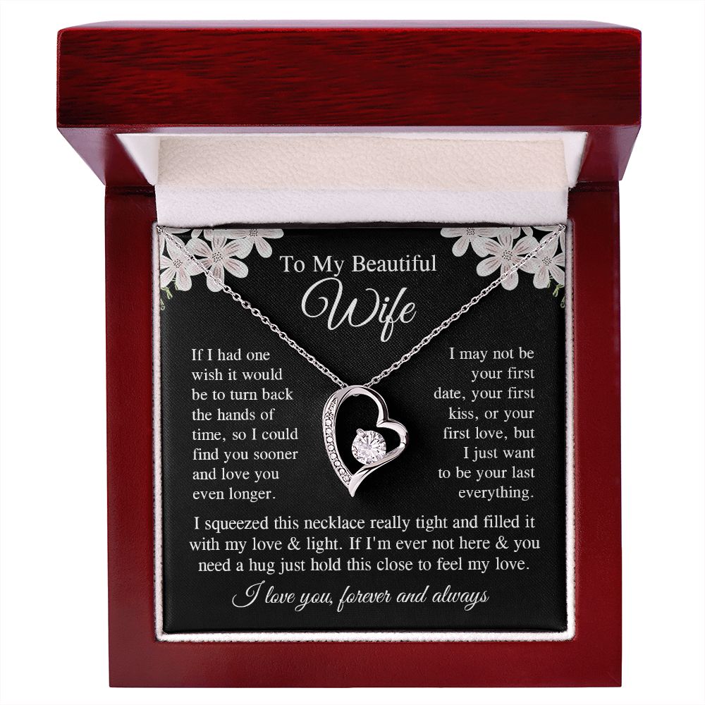 Wife Necklace Gift for Her, Soulmate Jewelry, Necklace for Future Soulmate, Wedding Valentine Jewelry for Wife Necklace Gifts from Husband - Soulmate Gift Necklace with Message Card and Gift Box Forever Love
