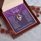 To My Beautiful Wife Necklace Gifts for Her, Soulmate for Wife Birthday Gifts from Husband, Valentine for Women, Soulmate Gifts, Message Card and Necklace Gifts Box Gift Box Styles on Birthday, Wedding, Anniversary, Valentine Forever Love