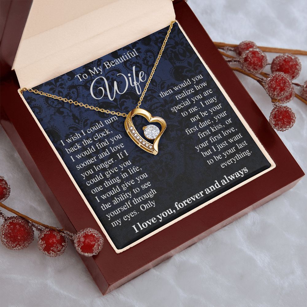 To My Beautiful Soulmate Necklace Gift For Her, Wife Gifts From Husband, Valentine Gifts For Wife From Husband To My Soulmate Necklace Message Card and Necklace Gift Box Gift Box Styles on Birthday, Wedding, Anniversary, Valentine Forever Love