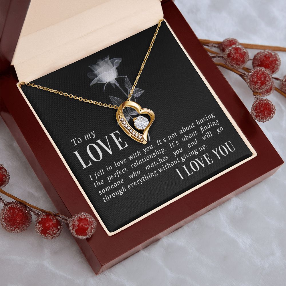 The Love Knot Necklace To My Love Knot Necklace, Happy First anniversary, Unique Gift from Husband, Best Jewelry for Wife, Necklace Message Card and Gift Box Styles on Birthday, Christmas, Anniversary  Forever Love