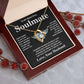 Soulmate Necklace Gift From Husband To My Badass Wife Pendant Valentines Day Anniversary Jewelry with Message Card and Gift Box. Gift for Wife. Necklace Gift Set for Wife Forever Love