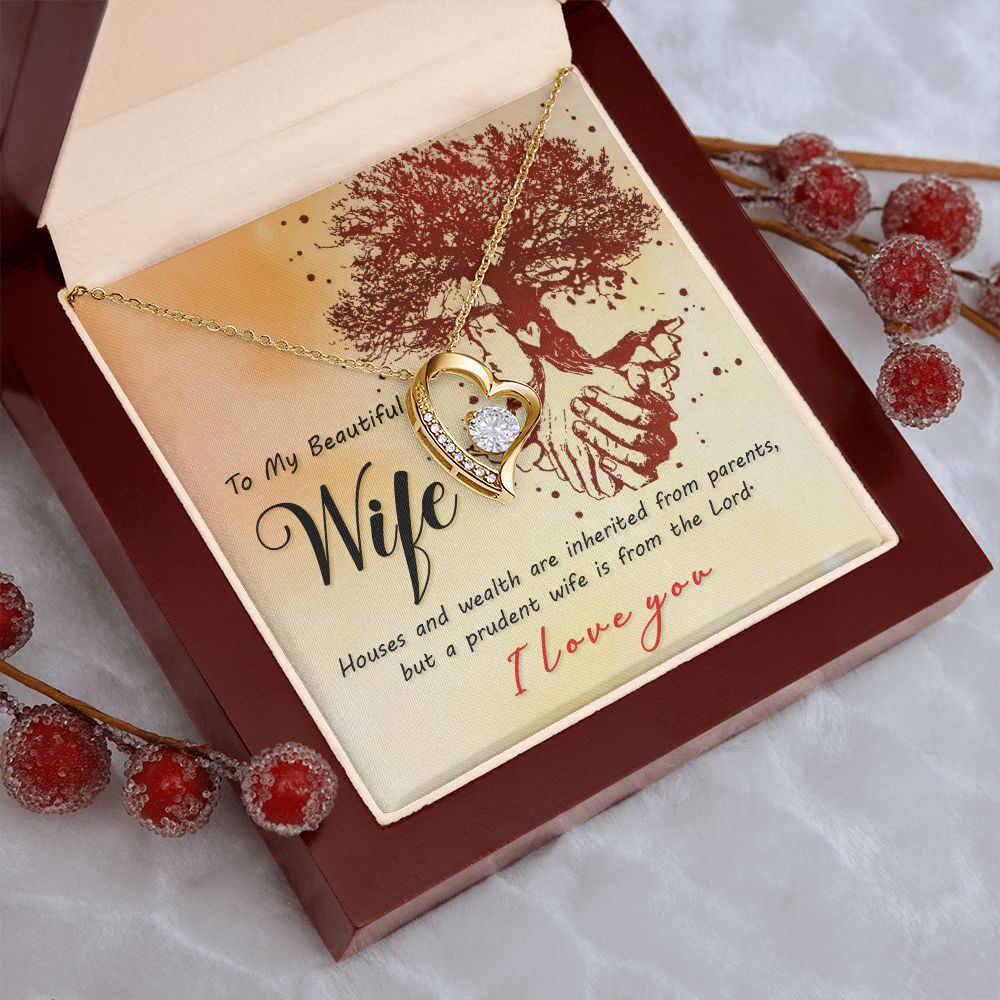 Couples Gifts, Beautiful Wife Necklace Gifts From Husband, Wedding Anniversary Jewelry For Wife From Husband, Wife Birthday From Husband, To My Soulmate Message Card and Gift Box styles On Birthday, Christmas, Anniversary  Forever Love