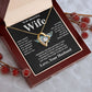 Wife Necklace Gift From Husband To My Badass Wife Pendant Valentines Day Anniversary Jewelry with Message Card and Gift Box. Gift for Wife. Necklace Gift Set for Wife Forever Love