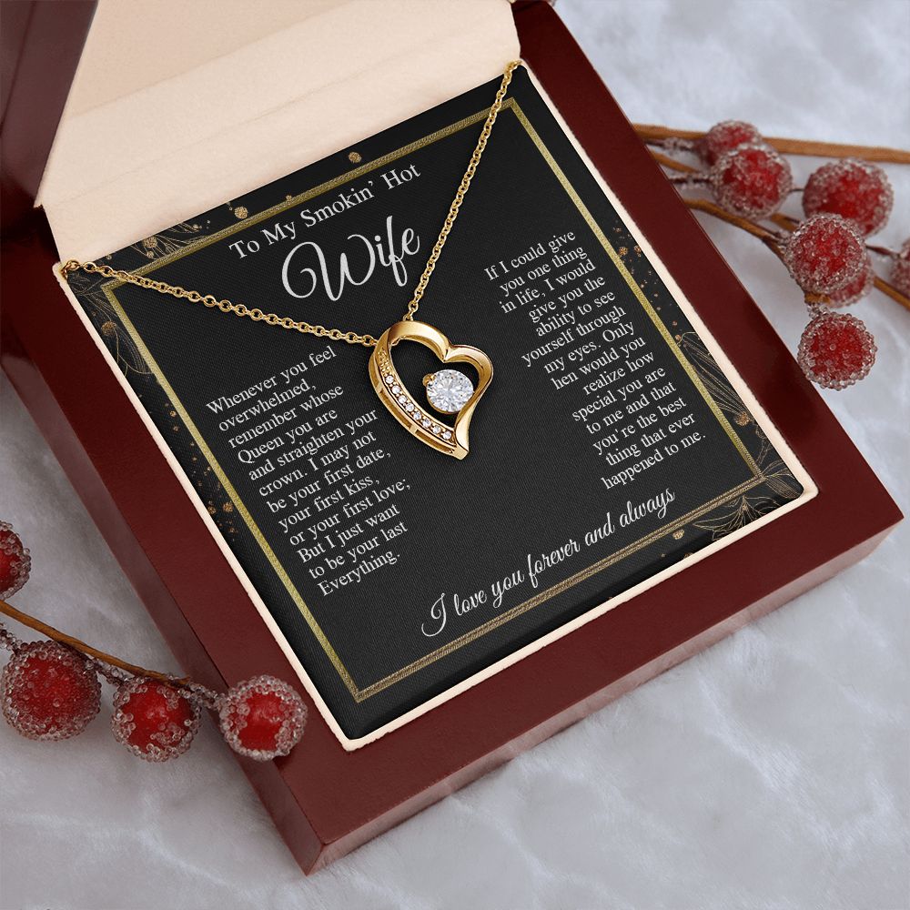 To My Beautiful Soulmate Necklace Gifts, Valentine Jewelry Gifts for Women, Anniversary Gifts For Wife From Husband To My Wife Necklace Message Card and Necklace Gift Box Gift Box Styles on Birthday, Wedding, Anniversary, Valentine Forever Love
