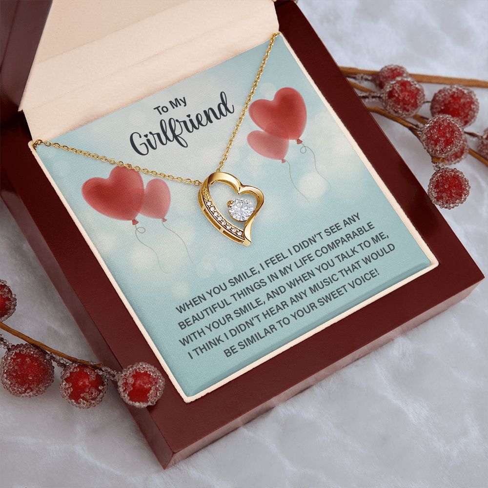 Love Knot Necklace To My Girlfriend Gifts From Boyfriend, Girlfriend Jewelry, Girlfriend Birthday Anniversary For Girlfriend Gift, Necklace Message Card and Gift Box Styles on Birthday, Christmas, Anniversary Forever Love