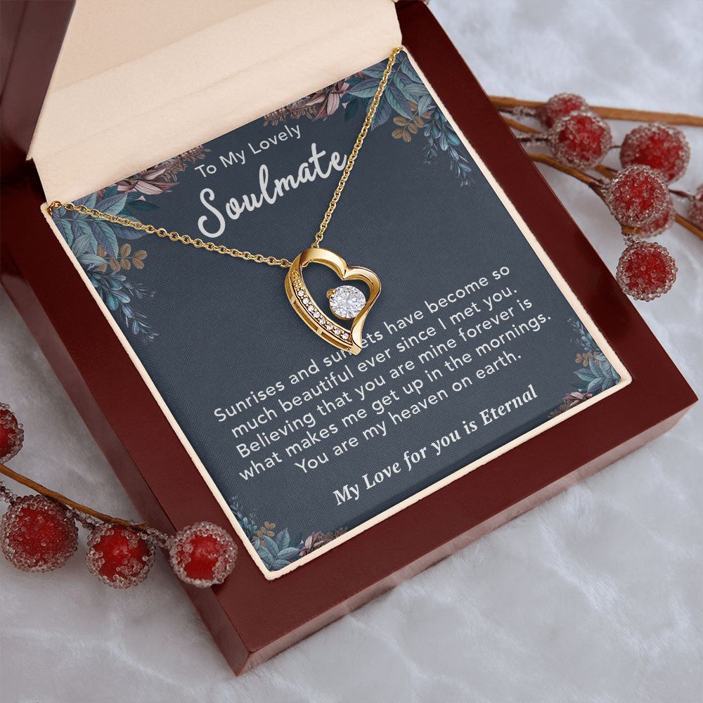 To My Lovely Wife Necklace Gift From Husband To My Badass Wife Pendant Birthday Jewelry with Message Card and Gift Box. Gift for Wife. Necklace Gift Set for Wife Necklace Gifts Box Gift Box Styles Forever Love