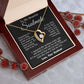 Soulmate Necklace from Husband, Wedding Anniversary Romantic Gifts for Wife from Husband to My Wife Necklaces for Wife Birthday Gifts, Wife Jewelry Necklace Message Card and Necklace Gift Box Gift Box Styles on Birthday, Wedding, Anniversary, Valentin For