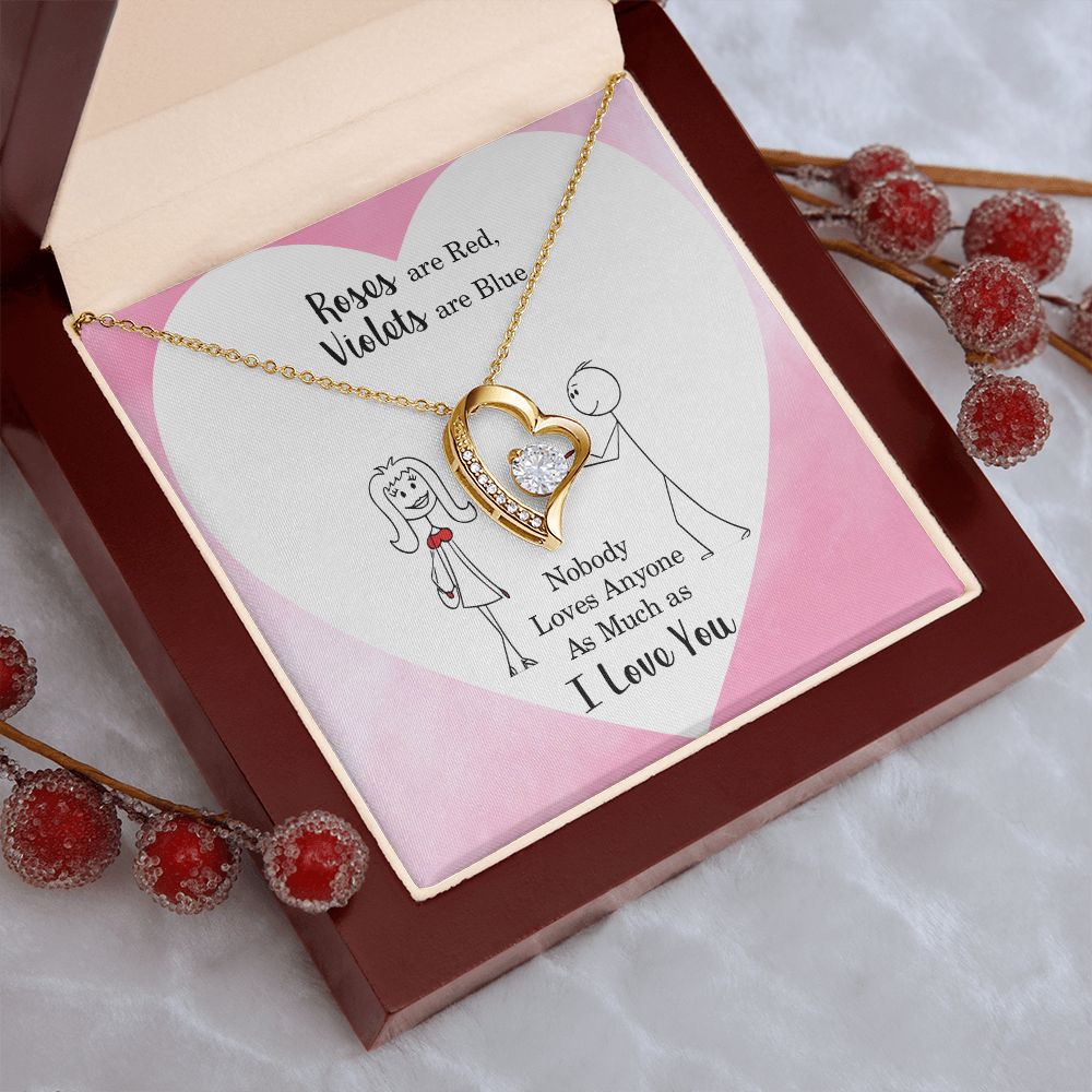 Couples Gifts Necklace To My Better Half Necklace Gifts For My Wife, Happy Anniversary My Love, Love Knot Meaningful Necklace Message Card and Gift Box Styles on Birthday, Christmas, Anniversary Forever Love