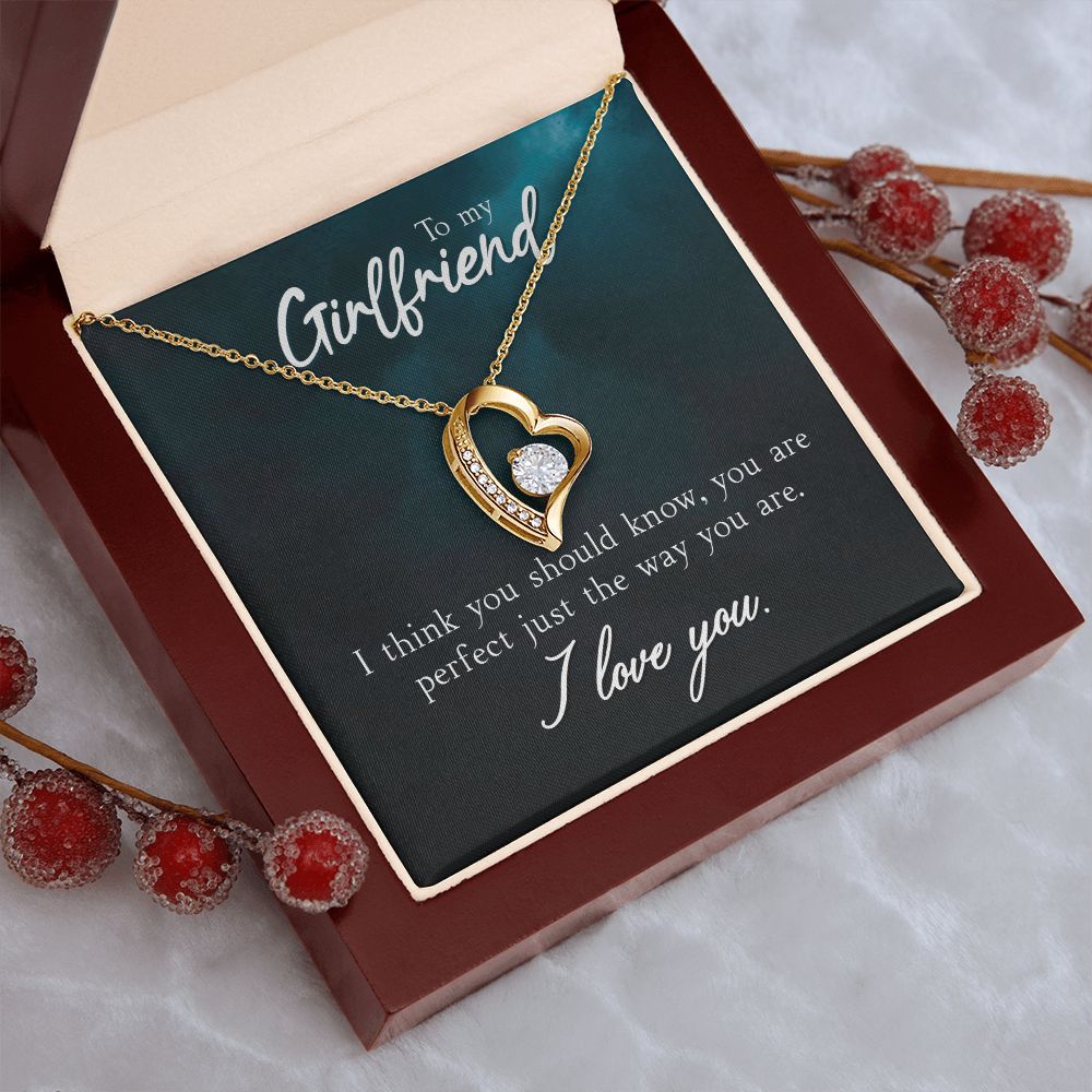 To My True Girlfriend Necklace, Brother to Sister, Birthday For Sister from Brother, I Love You, Love Knot Meaningful Necklace Message Card and Gift Box Styles on Birthday, Christmas, Anniversary Forever Love