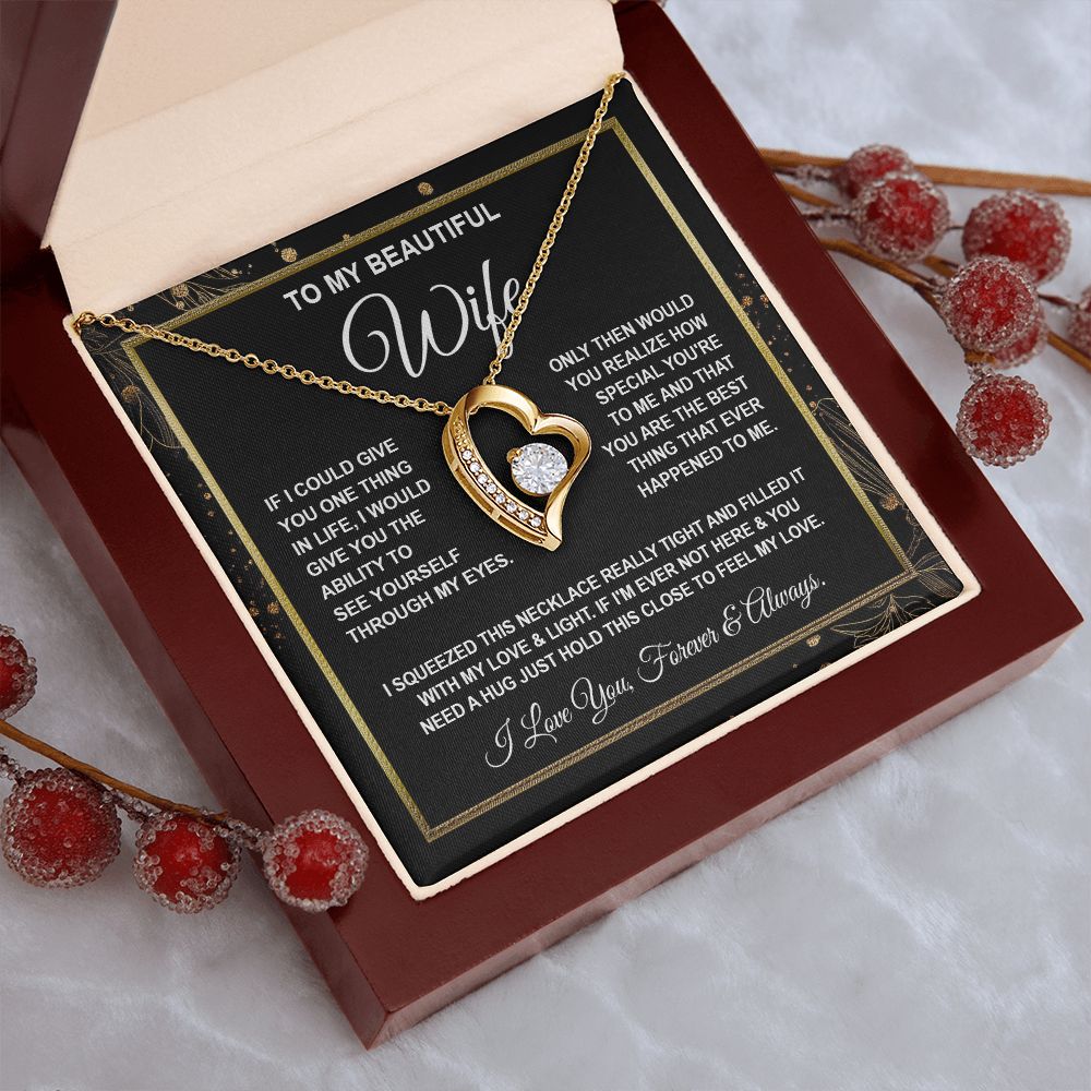 Wife Necklace Gifts From Husband, For Soulmate From Husband, Wife Gifts From Husband, Necklaces For Wife From Husband To My Soulmate Necklace Message Card and Necklace Gift Box Gift Box Styles on Birthday, Wedding, Anniversary, Valentine Forever Love