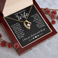 To My Beautiful Wife Necklace Gifts, Soulmate for Wife Birthday Gifts from Husband, Valentine for Women, Soulmate Gifts, Message Card and Necklace Gifts Box Gift Box Styles on Birthday, Wedding, Anniversary, Valentine Forever Love