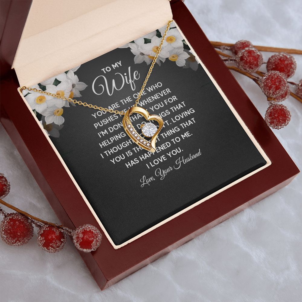 Wife Necklace Gifts From Husband, Wedding Anniversary Jewelry For Wife From Husband, Wife Birthday From Husband  Message Card and Gift Box styles On Birthday, Christmas, Anniversary Forever Love